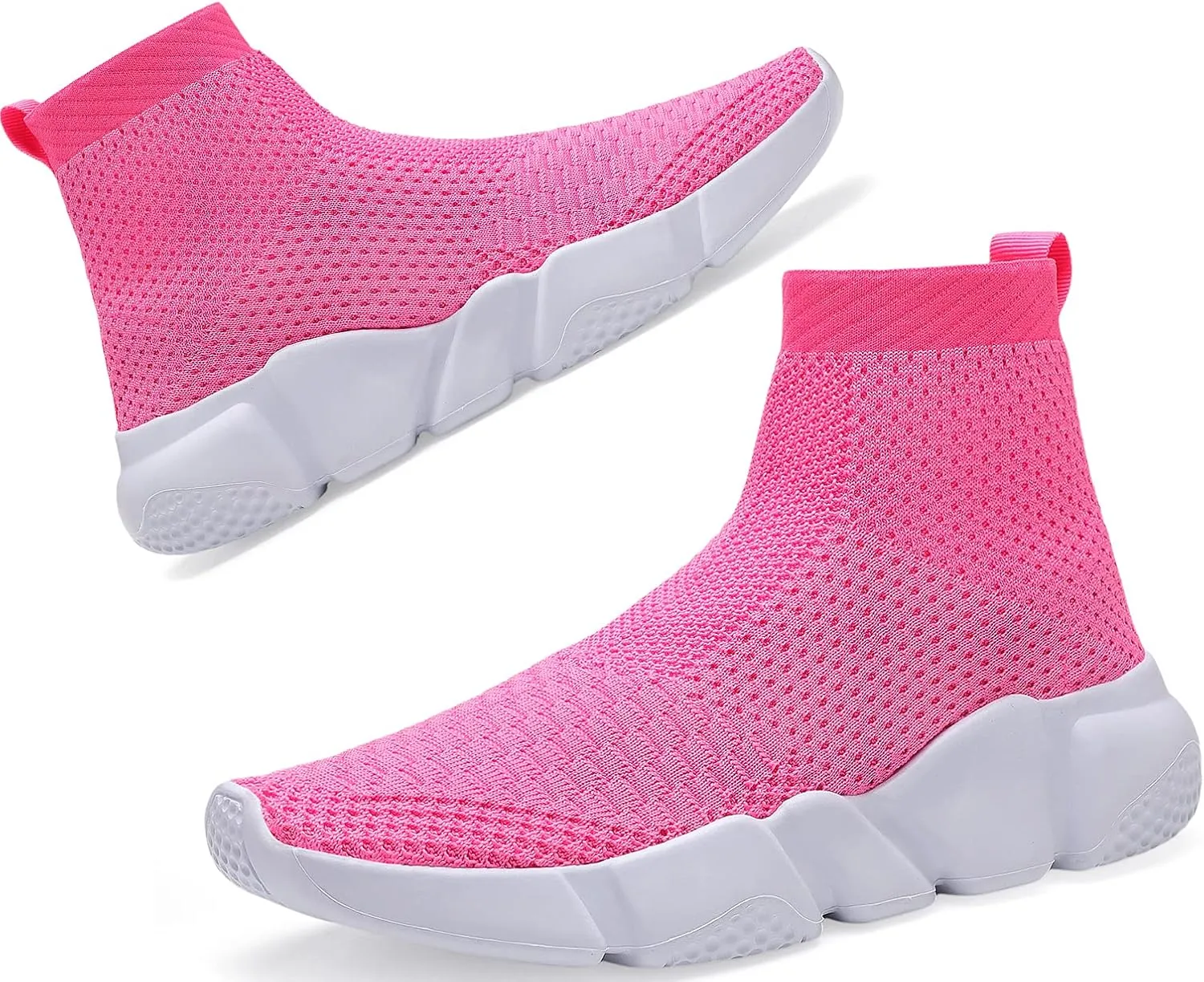 Santiro Womens Slip On Shoes Lightweight High Top Sneakers Comfortable Gym Walking Shoes