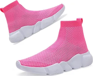 Santiro Womens Slip On Shoes Lightweight High Top Sneakers Comfortable Gym Walking Shoes
