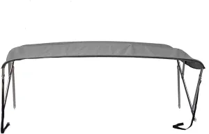 SBU Light Grey Stainless Steel 3-Bow Bimini Top Compatible for Celebrity Fish Hawk 2300 WA I/O for Model Years 1993-1996