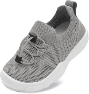 Scurtain Toddler Shoes Boys Girls Tennis Shoes Kids Barefoot Shoes Slip on Sneakers Breathable Walking Running Shoes