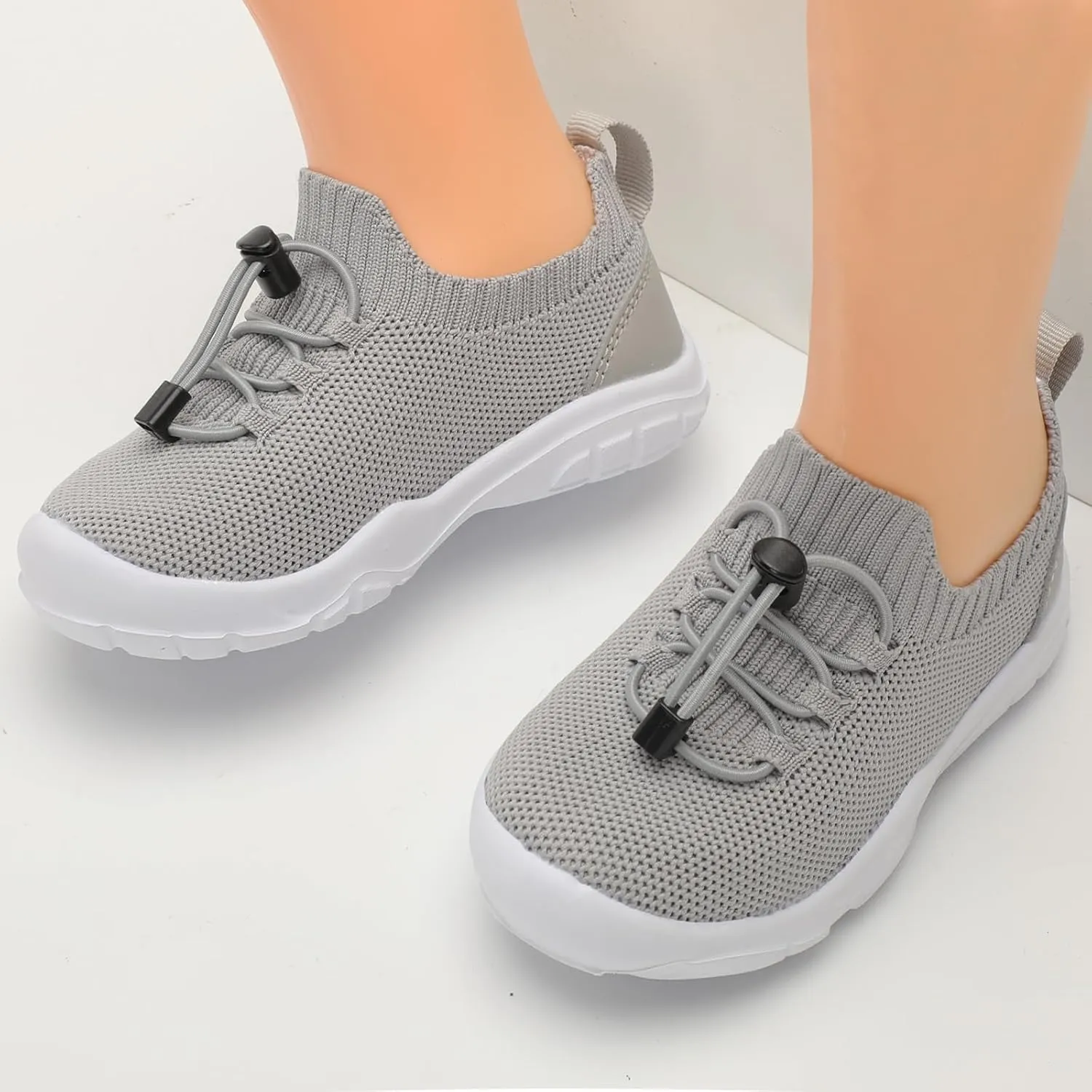 Scurtain Toddler Shoes Boys Girls Tennis Shoes Kids Barefoot Shoes Slip on Sneakers Breathable Walking Running Shoes