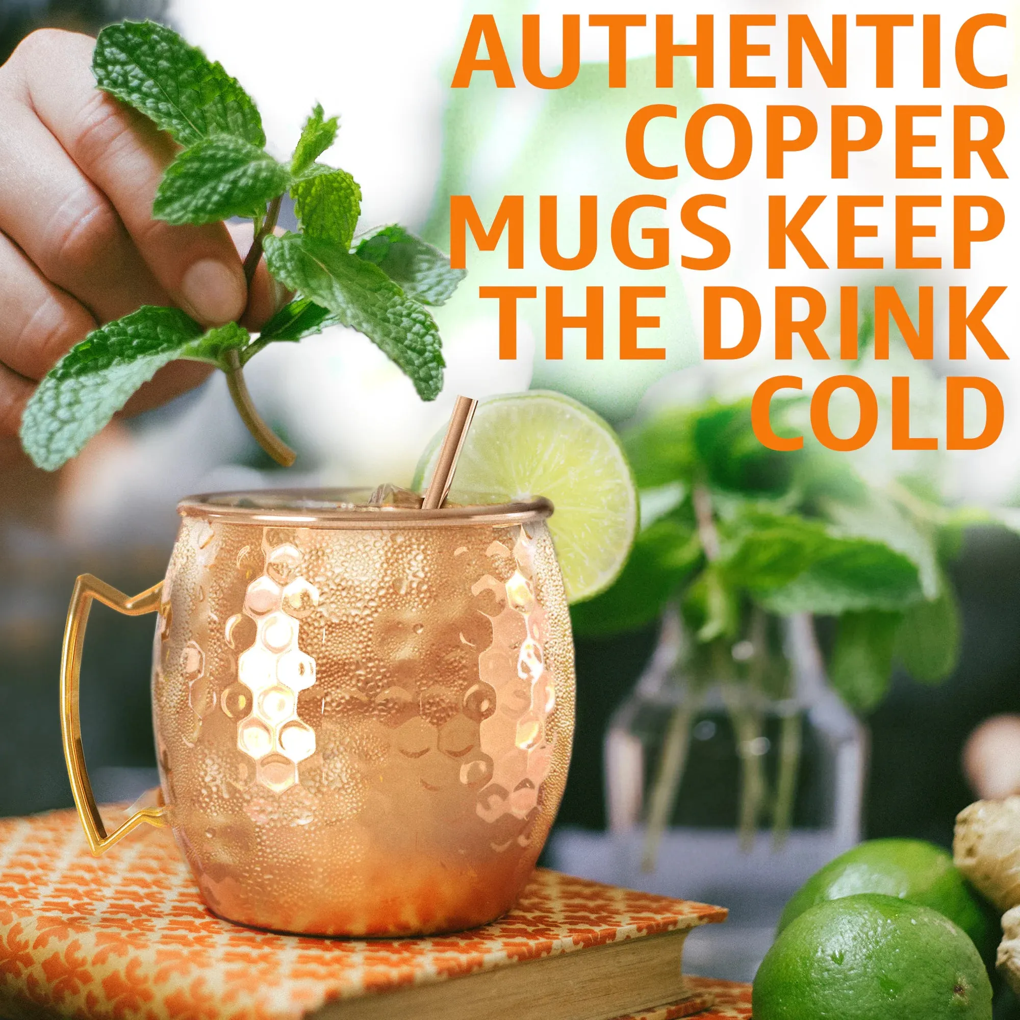 Set Mugs Cocktail - Safe - Copper Moscow 4 - Food BONUS: Highest Mule Value-for-money Quality oz - Mugs Pure 100% of Set 16 Gift Copper Copper with Solid Excellent reviews HANDCRAFTED