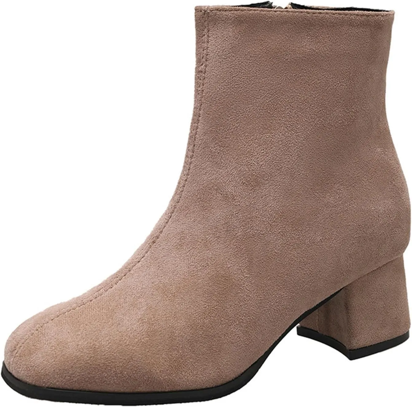 Shoes for Woman Large Size Fringe Back Zipper Short Boots Anti Slip Chunky Heel Snow Boots Classic Outdoor Boots