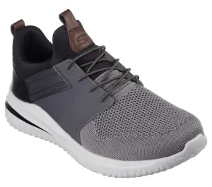 Skechers Men's Delson 3.0 Cicada Grey Black Slip On Shoes 210238/GYBK