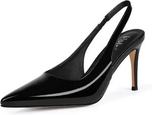 Slingback Heels for Women Pointed Closed Toe Stiletto Pumps Slip-On Dress Shoes Elegant Comfortable Women's Heels for Party Wedding