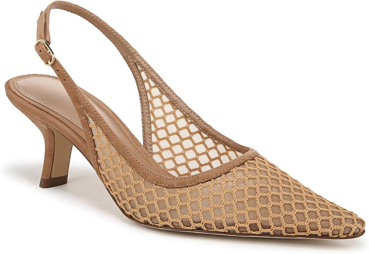 Slingback Pumps for Women Pointed Toe Heels Slip on Kitten Heels Sandals Dress Party Wedding