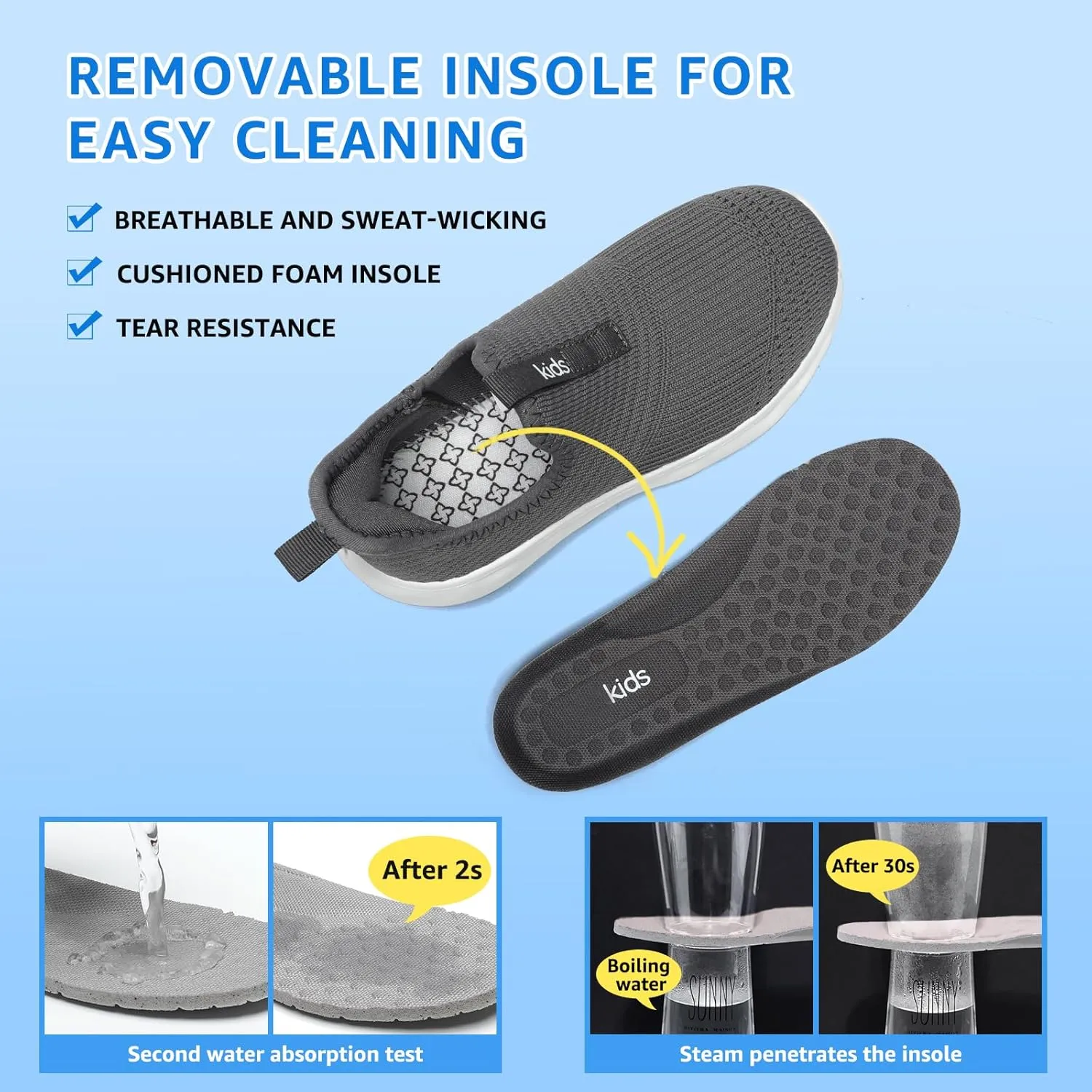 Slip on Sneakers for Boys Girls Shoes