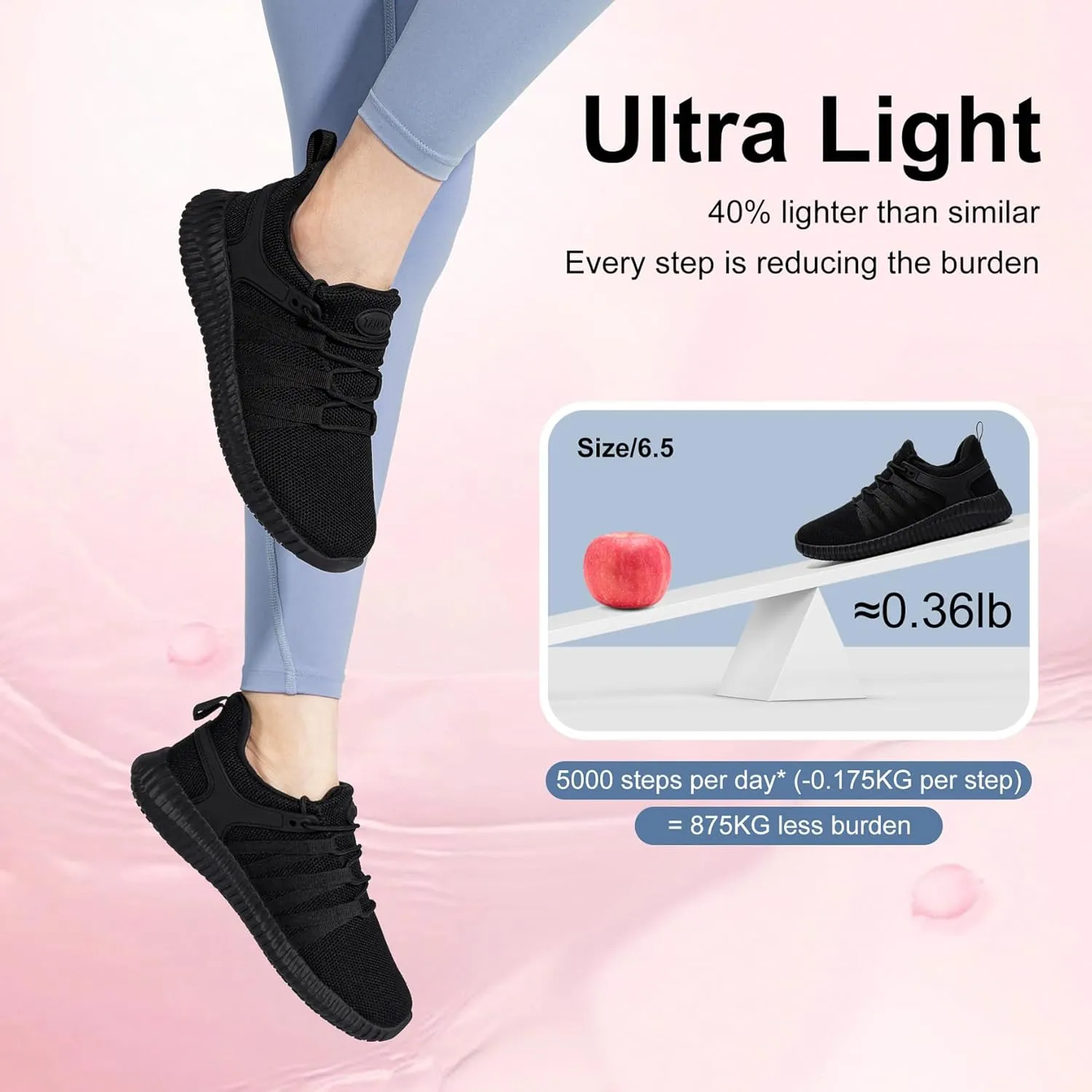 Slip On Sneakers Women Non Slip Work Shoes Water Resistant Comfortable Black Slip Resistant Breathable Lightweight Walking Shoes Zapatos Antideslizantes para Mujer, Black