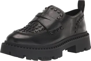 Sole Black Lug On Offer-ending soon Platform Studded Ash Loafers Pull Genius Toe Rounded Minimalistic Fashion