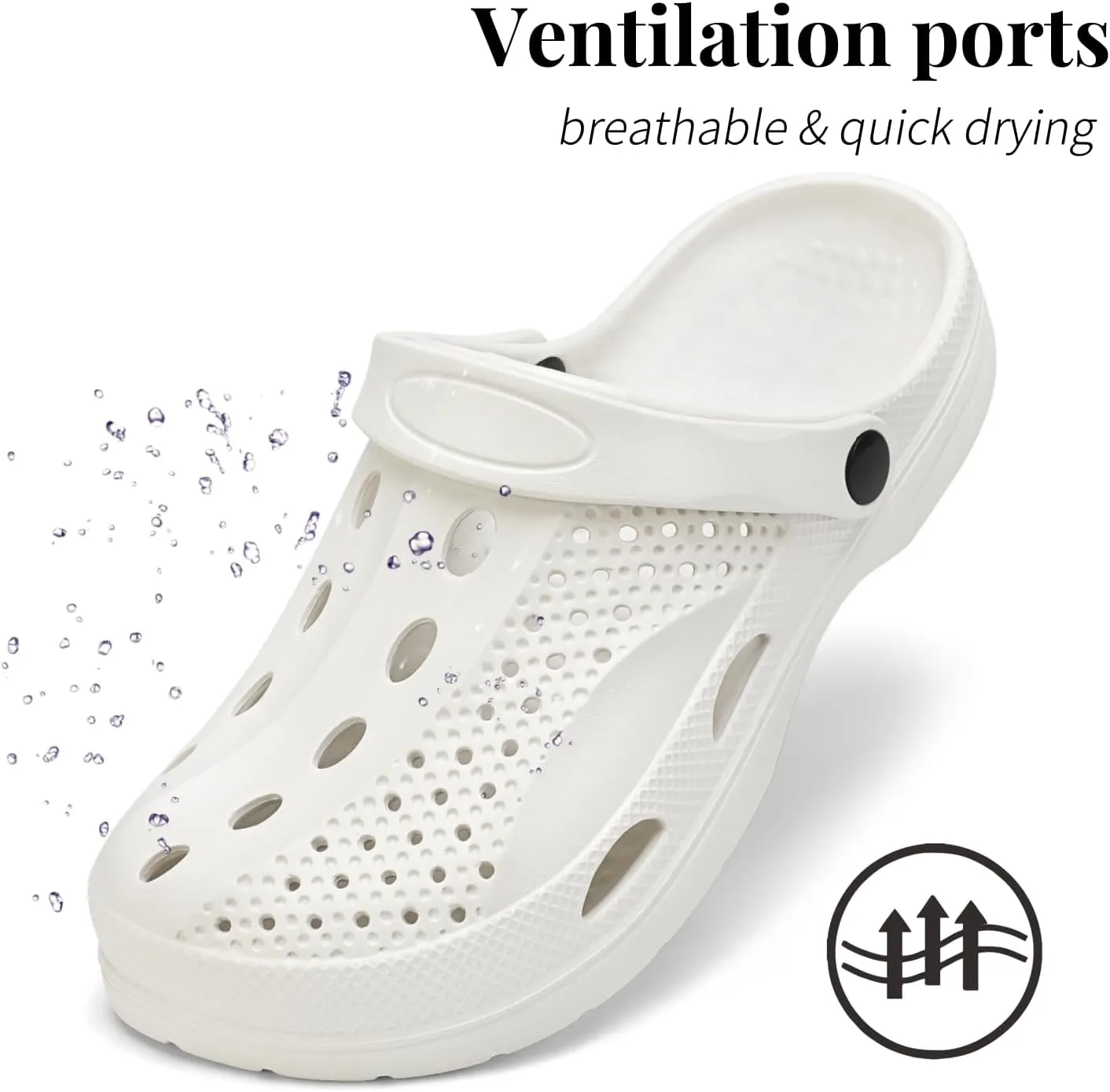 SOSOWHLTE Men's Women's Arch Support Clogs,Unisex Garden Shoes Comfortable Slip-on Outdoor Sandals Slippers for Beach Casual