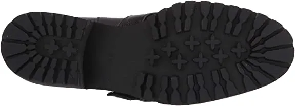 Splendid Women's Moto Inspired Lug Boot with fold Over Detail Motorcycle, Black, 11