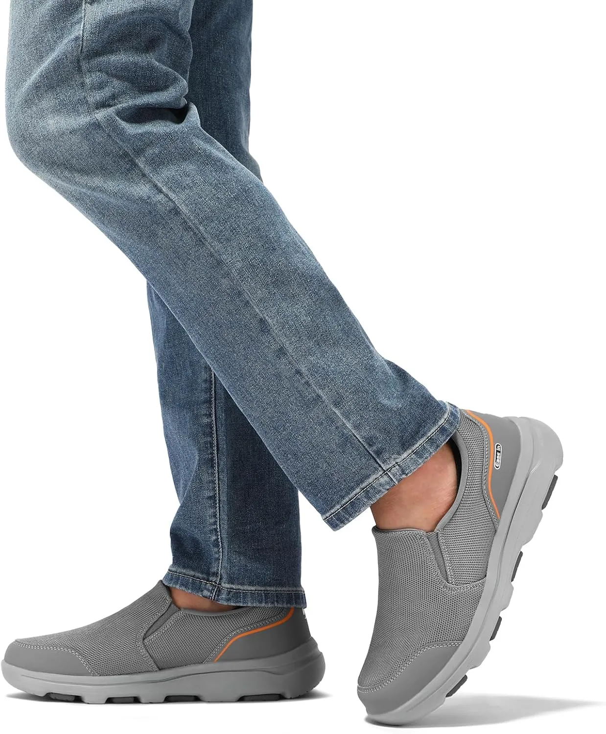 STQ Mens Orthopedic Walking Shoes Comfortable Slip on Sneakers for Plantar Fasciitis