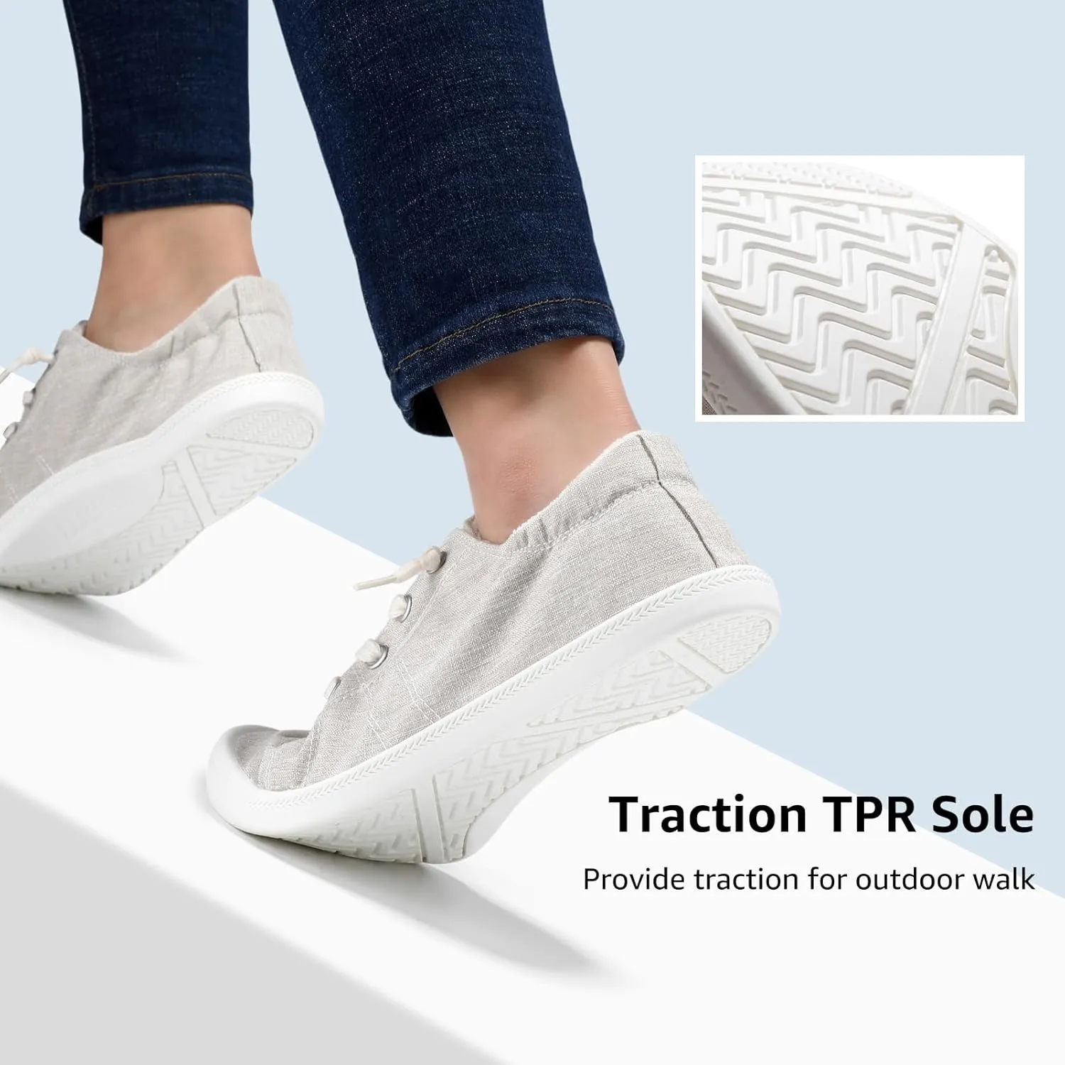 STQ Women Slip On Sneakers, Comfortable Casual Canvas Shoes