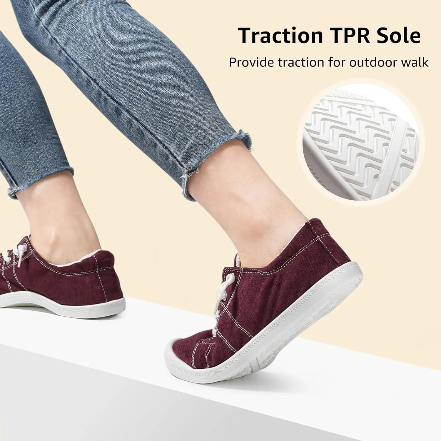 STQ Women Slip On Sneakers, Comfortable Casual Canvas Shoes