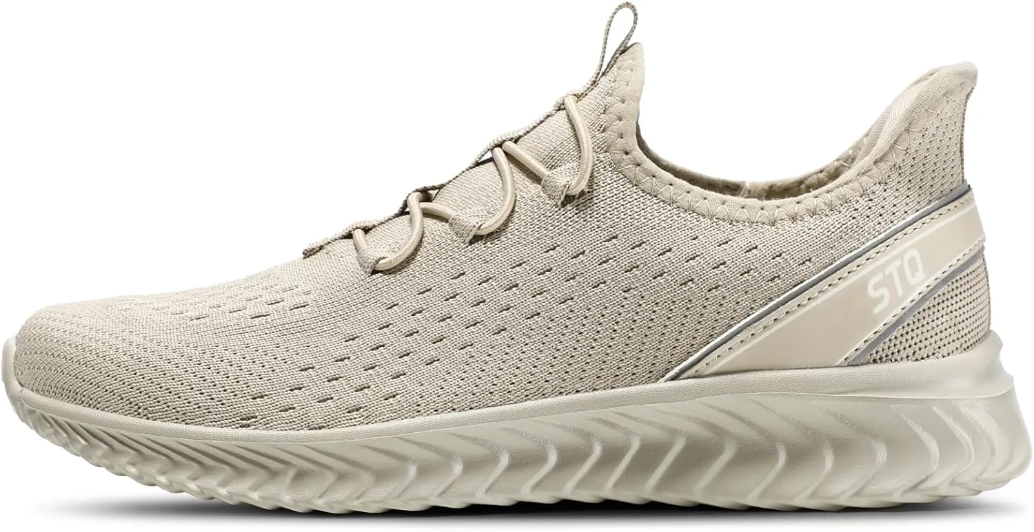 STQ Womens Orthopedic Walking Shoes Comfortable Slip on Sneakers for Plantar Fasciitis