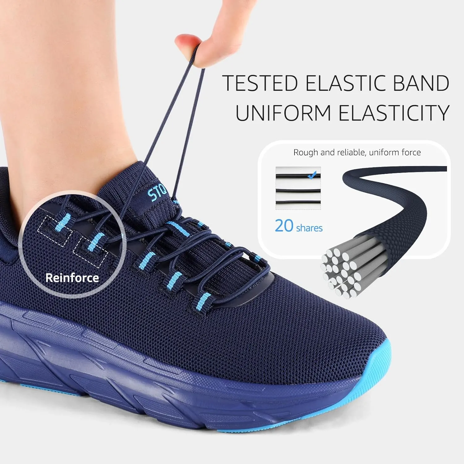 STQ Women's Slip On Walking Shoes Active Cushion Comfortable Tennis Breathable Non Slip Athletic Gym Workout Cross Training Sneakers