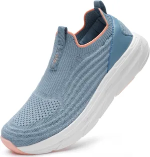 STQ Women's Slip On Walking Tennis Shoes Cushion Comfortable Orthopedic Sneakers Breathable Non-Slip Athletic Gym Workout Shoe
