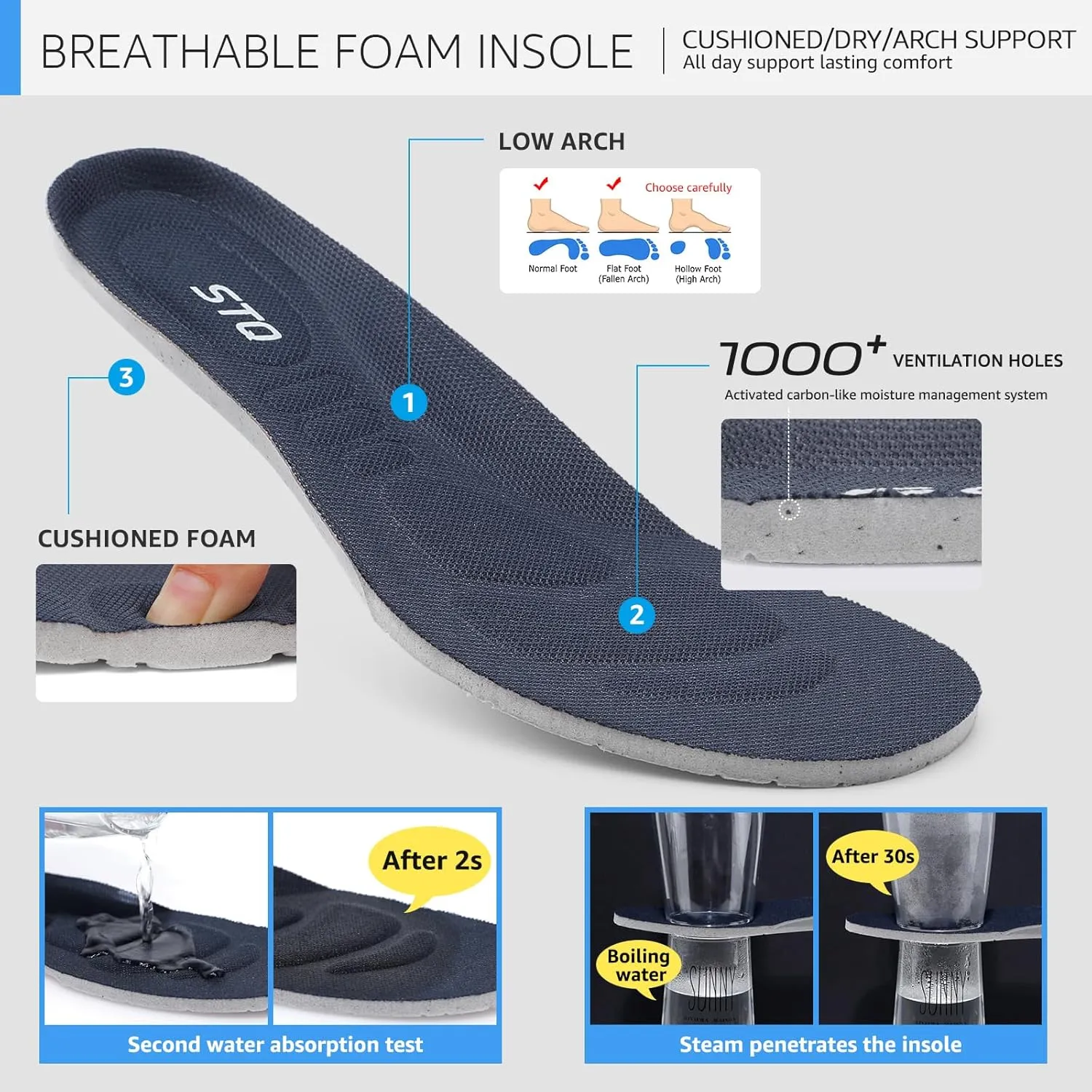 STQ Women's Slip On Walking Tennis Shoes Cushion Comfortable Orthopedic Sneakers Breathable Non-Slip Athletic Gym Workout Shoe