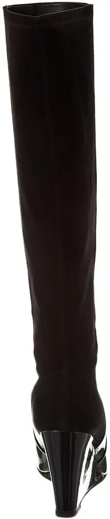 Stuart Weitzman Milla City Wedge Patent & Suede Knee-High Boot