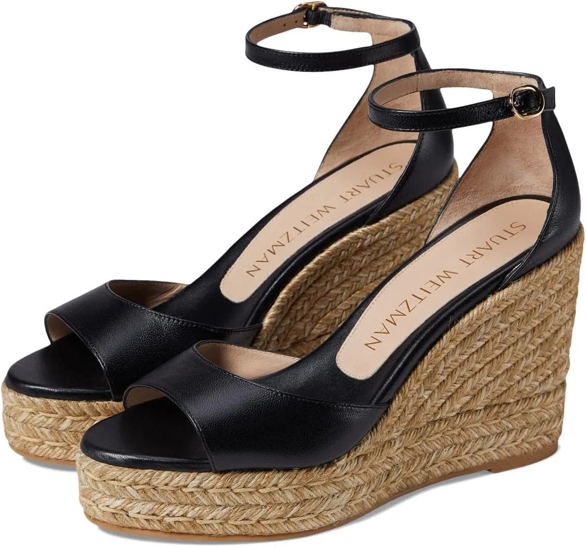 Stuart Weitzman Women's Nudist Curve Espadrille Wedges