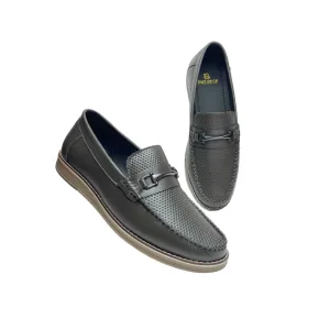 Stylish Olive Green Leather Loafers for Men - Premium Comfort & Elegance