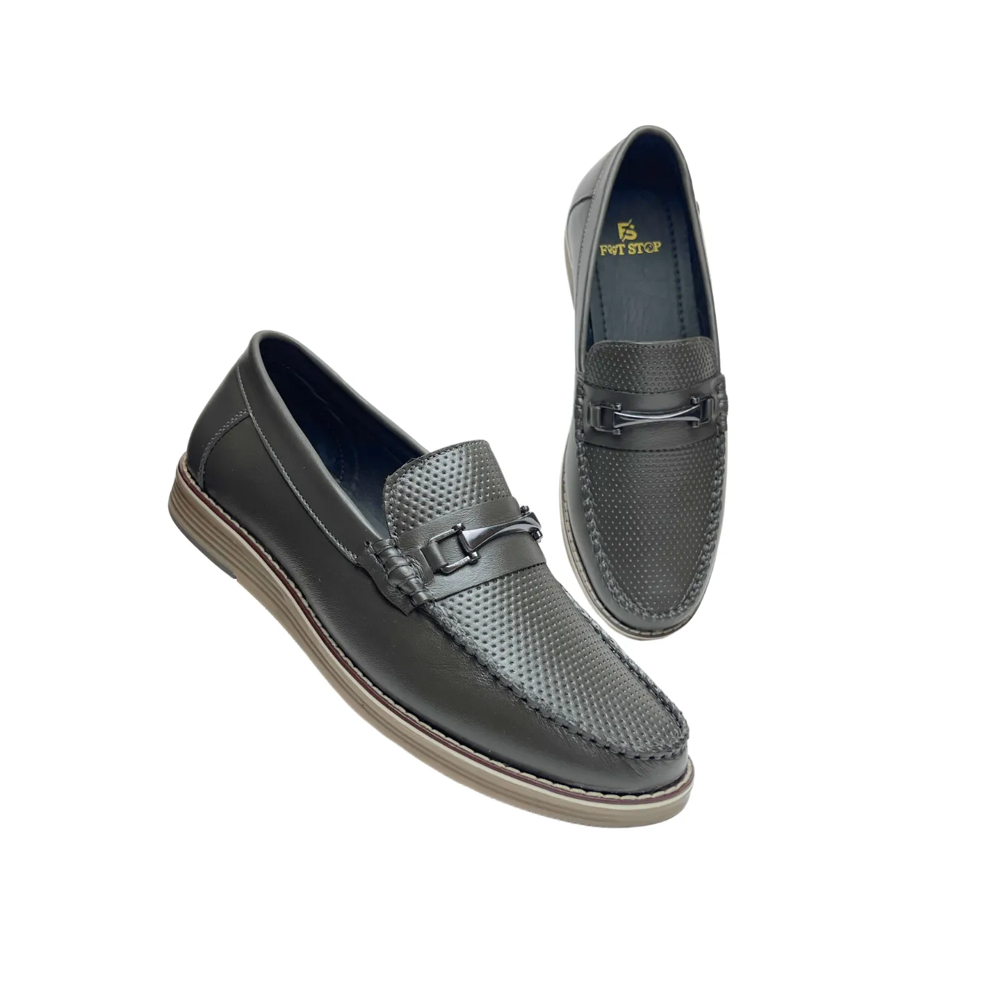 Stylish Olive Green Leather Loafers for Men - Premium Comfort & Elegance