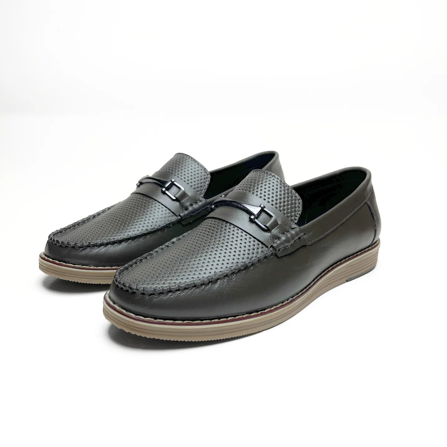 Stylish Olive Green Leather Loafers for Men - Premium Comfort & Elegance