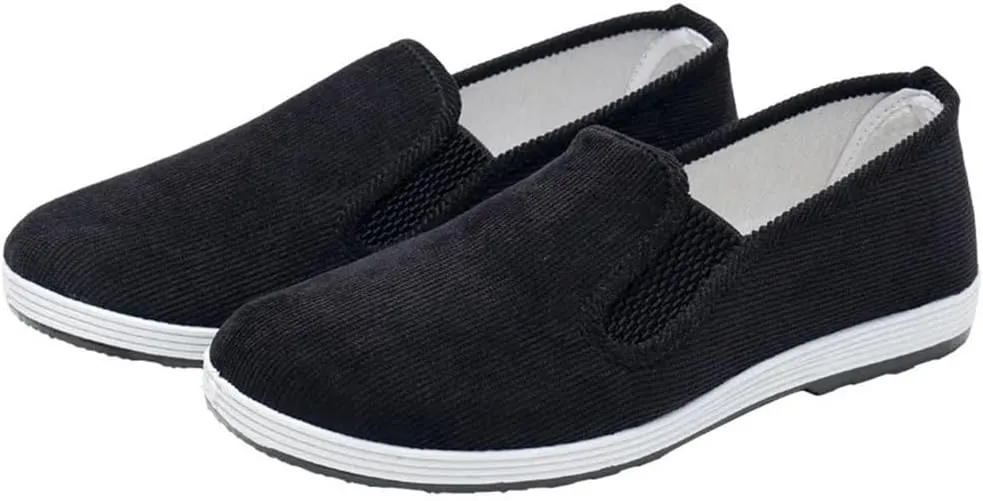 Summer Beijing Cloth Shoes Men's Corduroy Casual Slip-On Work Shoes Breathable Lazy Casual Rubber