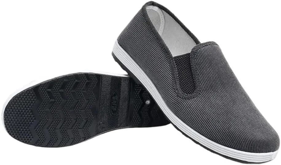 Summer Beijing Cloth Shoes Men's Corduroy Casual Slip-On Work Shoes Breathable Lazy Casual Rubber