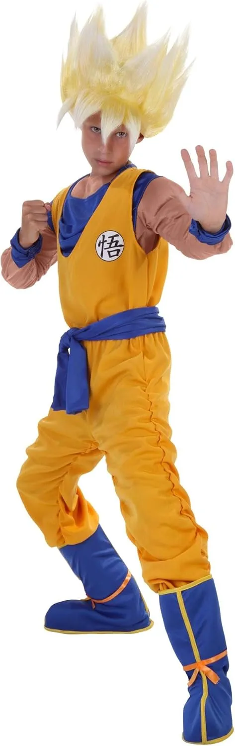 Super Saiyan Goku Outfit for Boys | Kids Dragon Ball Z Halloween Costume | Anime Series Character Cosplay