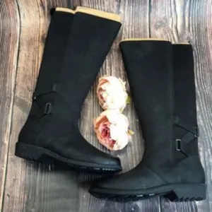 Teva Black Leather Boots 6