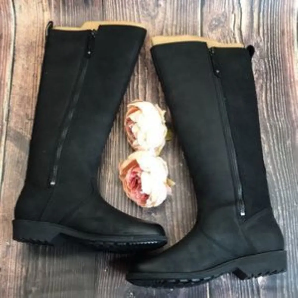 Teva Black Leather Boots 6