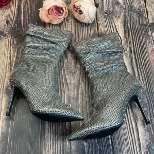 Thalia Sodi  Raquell Booties Pewter 6M