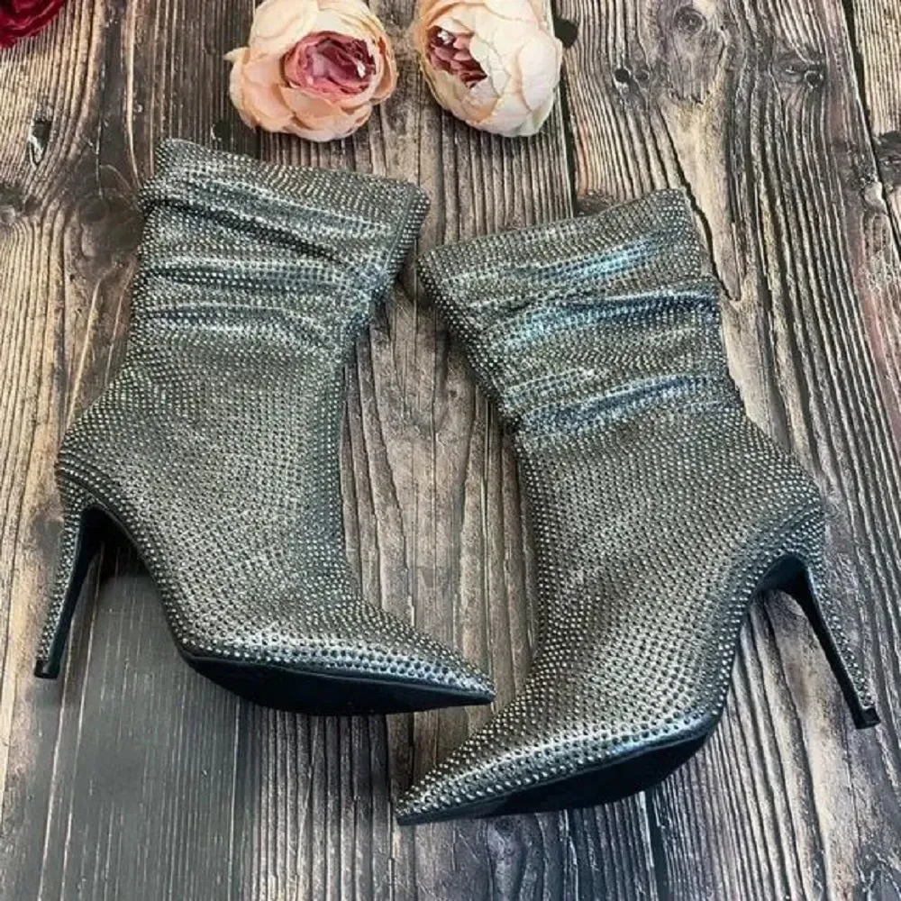 Thalia Sodi  Raquell Booties Pewter 6M