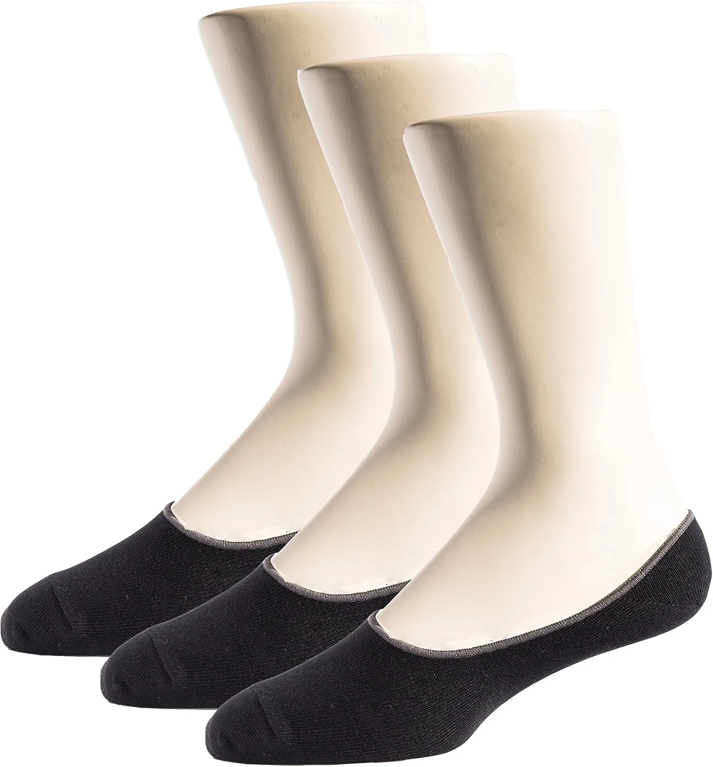 Thirty48 Men's No Show Socks Non-Slip Silicon Grip Moisture Wicking Low Cut Invisible Casual Socks