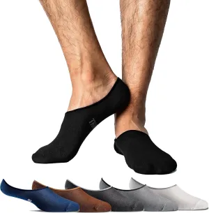 Thirty48 Men's No Show Socks Non-Slip Silicon Grip Moisture Wicking Low Cut Invisible Casual Socks