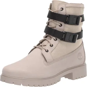Timberland Jayne Double Buckle Waterproof Boot Light Taupe Nubuck 10 B (M)
