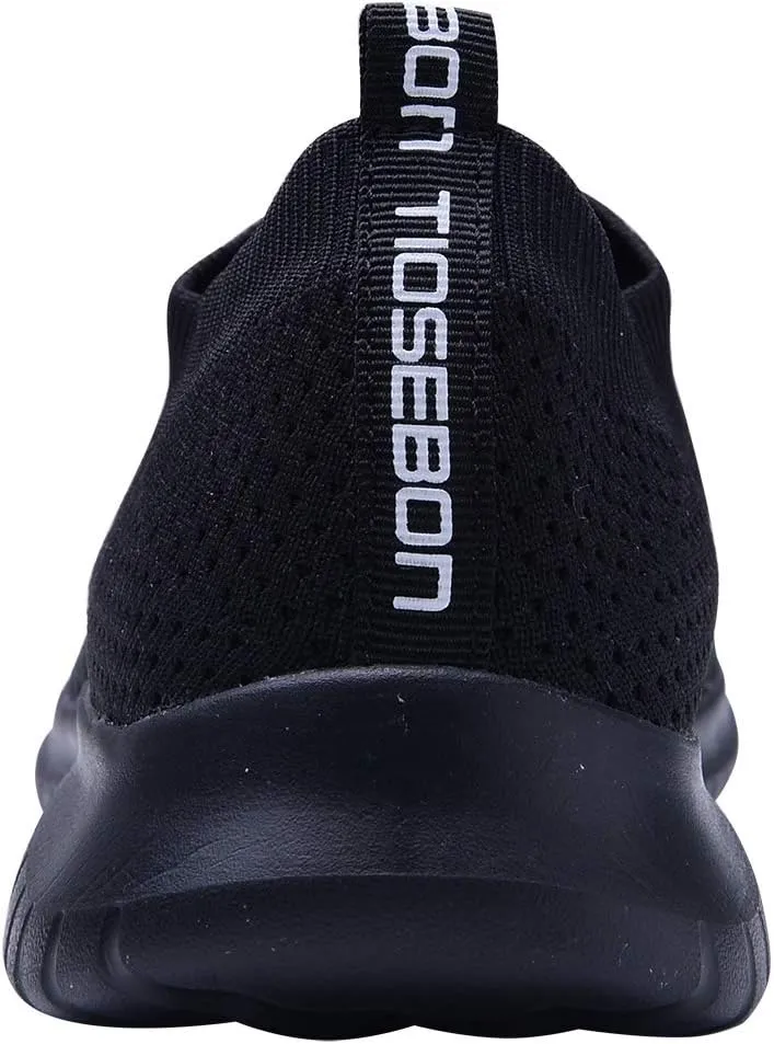TIOSEBON Men's Slip On Walking Shoes Knit Mesh Tennis Sneaker