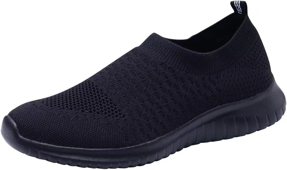 TIOSEBON Men's Slip On Walking Shoes Knit Mesh Tennis Sneaker