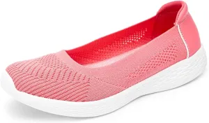 TIOSEBON Women's Comfortable Loafer Low-Top Flat Ultra Memory Foam Mesh Slip-On Walking Shoes