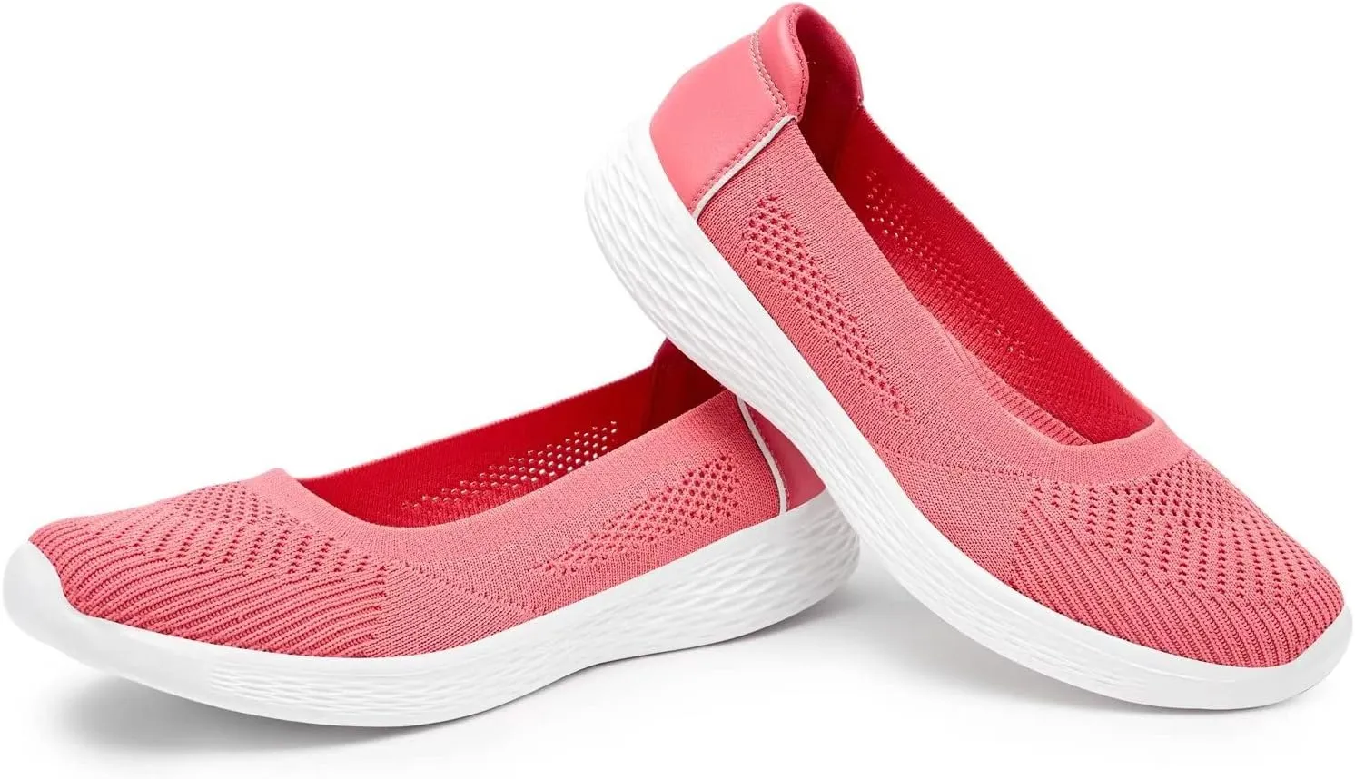 TIOSEBON Women's Comfortable Loafer Low-Top Flat Ultra Memory Foam Mesh Slip-On Walking Shoes