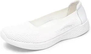 TIOSEBON Women's Comfortable Loafer Low-Top Flat Ultra Memory Foam Mesh Slip-On Walking Shoes