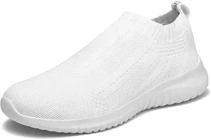 TIOSEBON Women's Walking Sock Shoes Elastic Knit Lightweight Slip on Breathable Yoga Sneakers