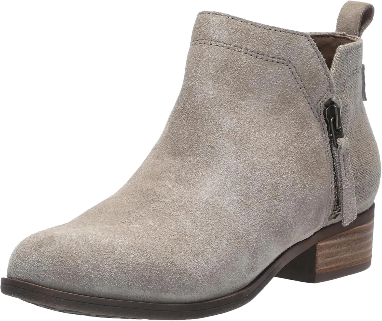 TOMS Women's Dahlia Ankle Boots, Low Heel – Dual Side Zipper Booties for Women