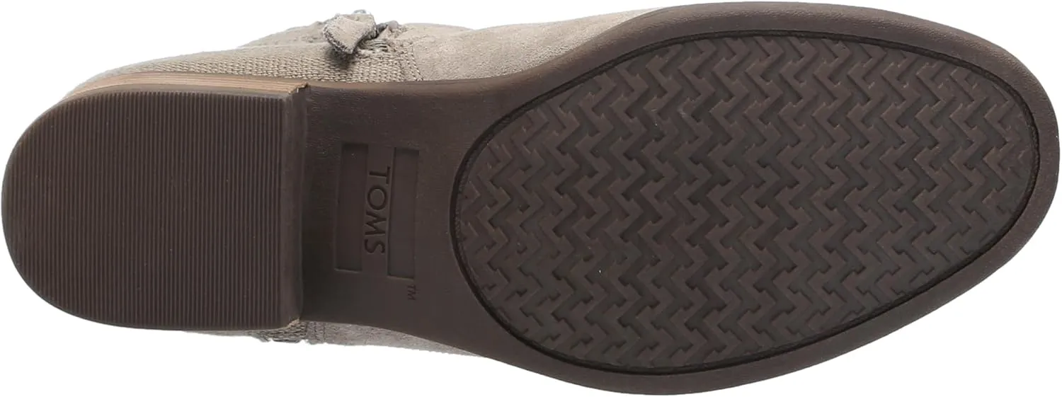 TOMS Women's Dahlia Ankle Boots, Low Heel – Dual Side Zipper Booties for Women