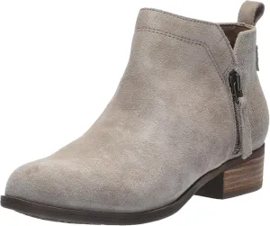 TOMS Women's Dahlia Ankle Boots, Low Heel – Dual Side Zipper Booties for Women