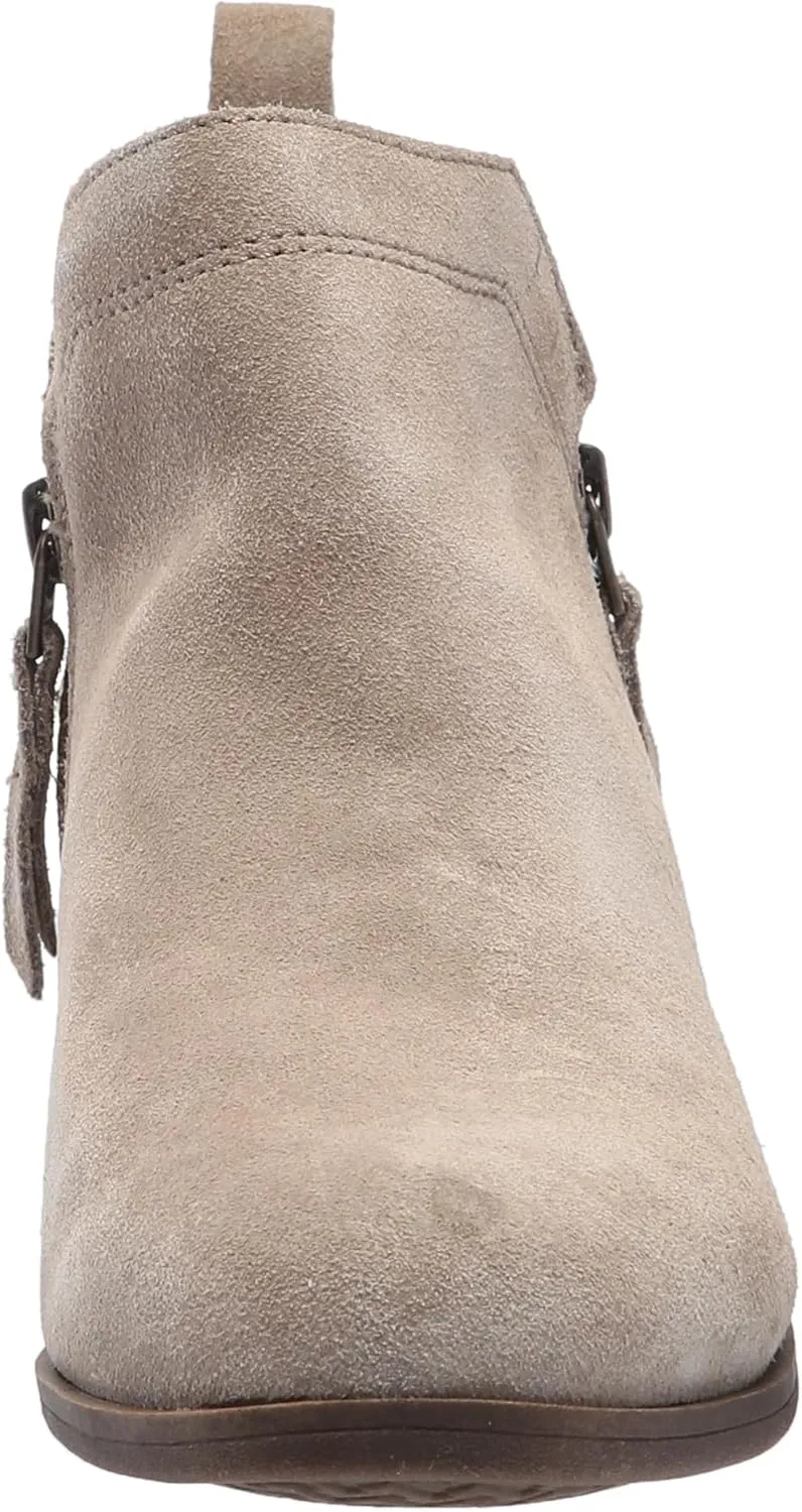 TOMS Women's Dahlia Ankle Boots, Low Heel – Dual Side Zipper Booties for Women