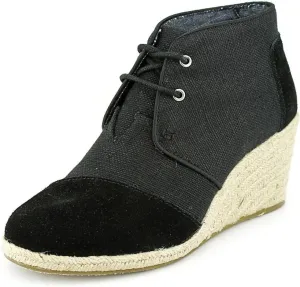 TOMS Womens Desert Round Toe Lace Up Casual Boots Mid Heel 2-3" - Brown