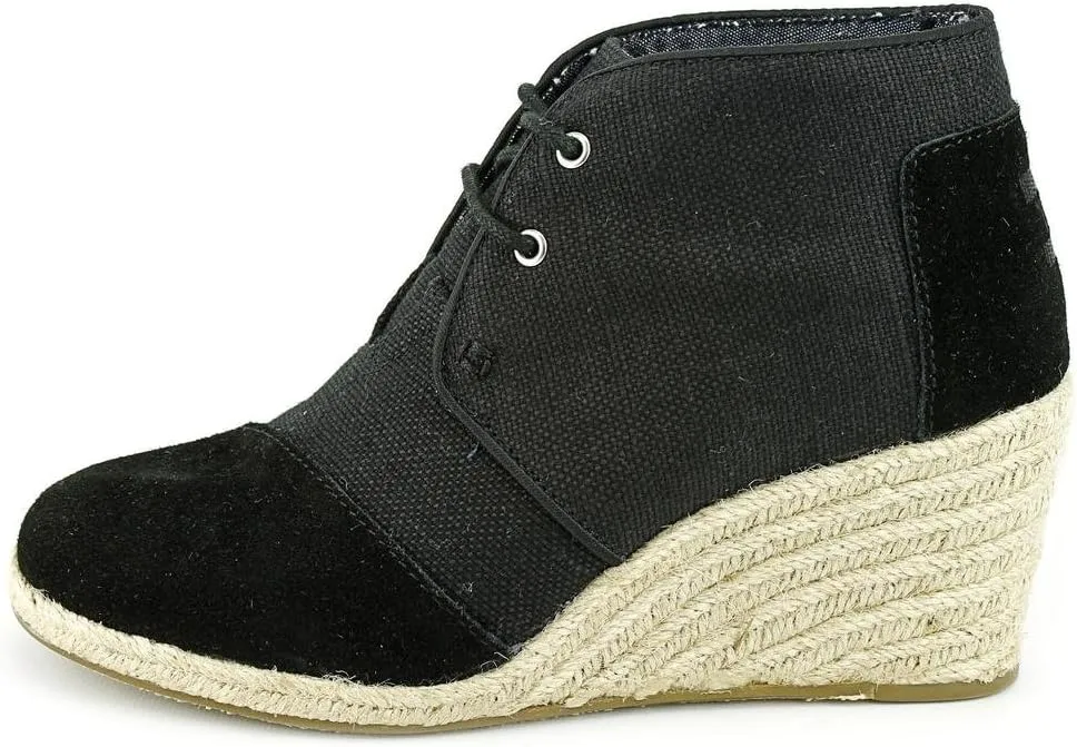 TOMS Womens Desert Round Toe Lace Up Casual Boots Mid Heel 2-3" - Brown