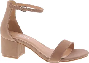 TOP Moda Darcie-1 Ankle Strap Dressy High Heel Sandal, Non-slip Sole, For Wedding, Party, Prom, Evening Wear, or Any Occasion, Sleek Style Block Heel Sandals